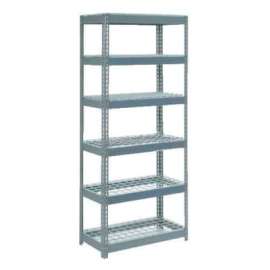 Extra Heavy Duty Shelving 36"W x 12"D x 84"H With 6 Shelves, Wire Deck, Gry