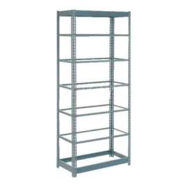 Heavy Duty Shelving 36"W x 12"D x 96"H With 7 Shelves - No Deck - Gray