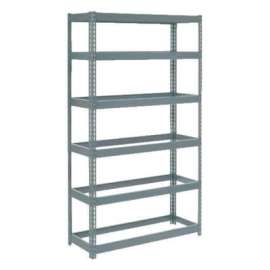 Extra Heavy Duty Shelving 36"W x 18"D x 96"H With 6 Shelves, No Deck, Gray