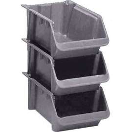 LEWISBins Fiberglass Stack & Nest Hopper Bin, 11-1/2"W x 24"D x 8"H, Gray