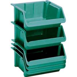 LEWISBins Fiberglass Stack & Nest Hopper Bin, 16-1/2"W x 24"D x 8"H, Green