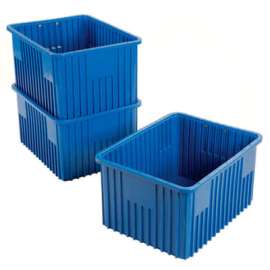 Global Industrial Plastic Dividable Grid Container - DG93120, 22-1/2"L x 17-1/2"W x 12"H, Blue