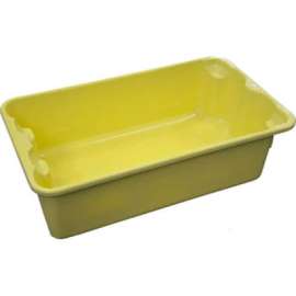 Molded Fiberglass Nest and Stack Tote 780208 - 17-7/8" x10"-5/8" x 5" Yellow