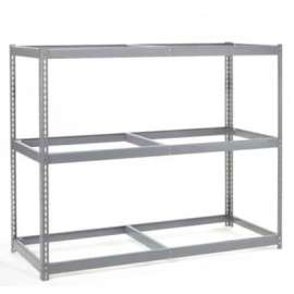 Global Industrial Wide Span Rack 60Wx48Dx84H, 3 Shelves No Deck 1200 Lb Cap. Per Level, Gray