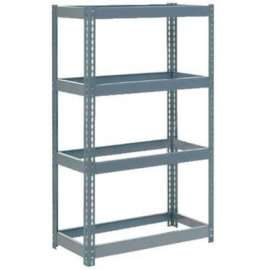 Extra Heavy Duty Shelving 36"W x 24"D x 60"H With 4 Shelves, No Deck, Gray