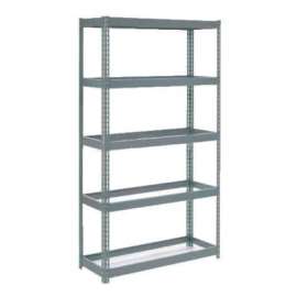 Extra Heavy Duty Shelving 48"W x 12"D x 96"H With 5 Shelves, No Deck, Gray