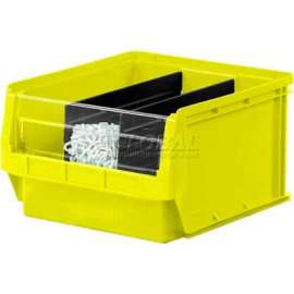 Quantum Plastic Magnum Stacking Bin, 12"W x 20"D x 8"H, Yellow