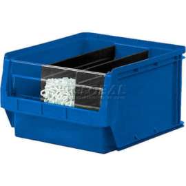 Quantum Plastic Magnum Stacking Bin, 12"W x 20"D x 6"H, Blue