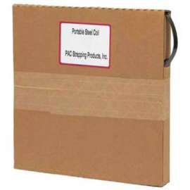 Pac Strapping Portable Steel Strapping Coil w/Self Dispensing Box, 3/4"W x 200'L x 0.020" Thick