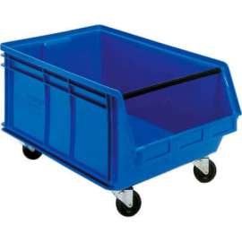 Quantum Mobile Magnum Plastic Stacking Bin, 16-1/2"W x 18"D x 11"H, Blue