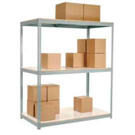 Global Industrial Additional Shelf, Double Rivet, Melamine Deck, 60"W x 36"D, Gray