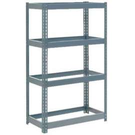 Extra Heavy Duty Shelving 36"W x 24"D x 72"H With 4 Shelves, No Deck, Gray