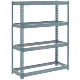 Extra Heavy Duty Shelving 48"W x 24"D x 72"H With 4 Shelves, No Deck, Gray