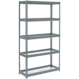 Extra Heavy Duty Shelving 48"W x 12"D x 72"H With 5 Shelves, No Deck, Gray