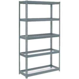 Extra Heavy Duty Shelving 48"W x 24"D x 72"H With 5 Shelves, No Deck, Gray