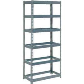 Extra Heavy Duty Shelving 48"W x 12"D x 72"H With 6 Shelves, No Deck, Gray