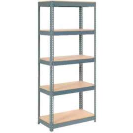 Extra Heavy Duty Shelving 36"W x 24"D x 72"H With 5 Shelves, Wood Deck, Gry