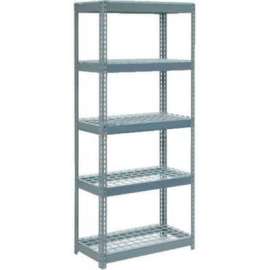 Extra Heavy Duty Shelving 36"W x 12"D x 72"H With 5 Shelves, Wire Deck, Gry
