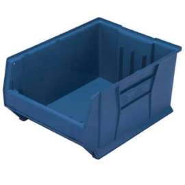 Quantum Plastic Hulk Stacking Bin, 18-1/4"W x 30"D x 12"H, Blue