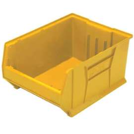 Quantum Plastic Hulk Stacking Bin 18-1/4"W x 30"D x 12"H, Yellow