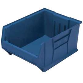 Quantum Plastic Hulk Stacking Bin, 16-1/2"W x 30"D x 15"H, Blue