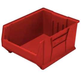 Quantum Plastic Hulk Stacking Bin, 16-1/2"W x 30"D x 15"H, Red