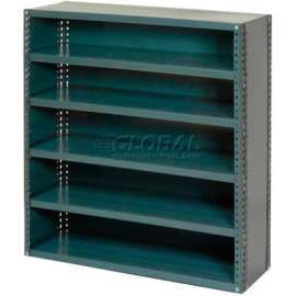Steel Closed Shelving 6 Shelves No Bin - 36x12x39