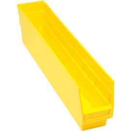 Plastic Nesting Storage Shelf Bin QSB205 4-1/8"W x 23-5/8"D x 6"H Yellow