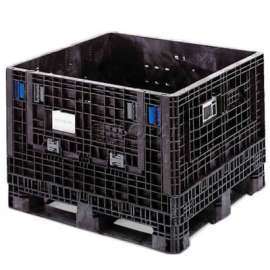 ORBIS HDMP4845-25-22 BulkPak Folding Bulk Shipping Container - 48"L x 45"W x 25"H 1800 Lb Cap. Black