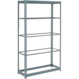 Heavy Duty Shelving 36"W x 24"D x 84"H With 5 Shelves - No Deck - Gray
