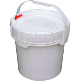 3.5 Gallon Screw-Top Plastic Pail & Lid PAIL-SCR-35-W - White