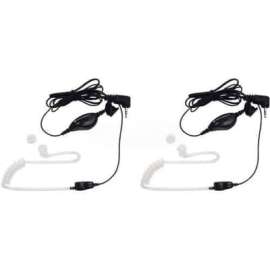 Motorola Solutions 1518 2 Way-Radio Surveillance Headset with PTT Microphone, 1518 - 2 Pack