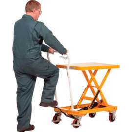 Auto-Shift Hydraulic Elevating Mobile Lift Table CART-550-AS 550 Lb. Capacity