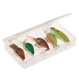 Plano StowAway 5 Fixed Compartment Box 344985, 6-1/2"L x 3-3/4"W x 1-1/8"H, Clear