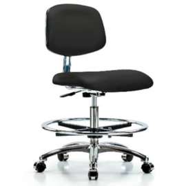 Interion Clean Room Stool - Vinyl - Black