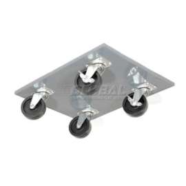 Global Industrial Premium Pedestal Dolly Base, 16"W x 20"D, Gray