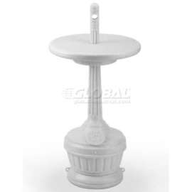 Smokers Outpost Patio Table Outdoor Ashtray, White