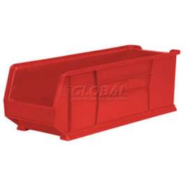 Akro-Mils Super-Size AkroBin Plastic Stacking Bin, 11"W x 29-7/8"D x 10"H, Red