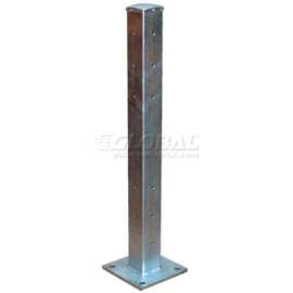 Steel Structural Guard Rail Post, 42"H, Galvanized