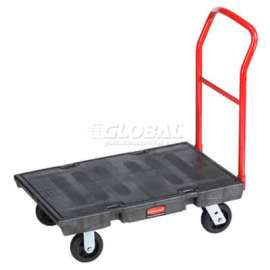 Rubbermaid FG440600BLA Plastic Deck Platform Truck 36 x 24 2000 Lb. Capacity