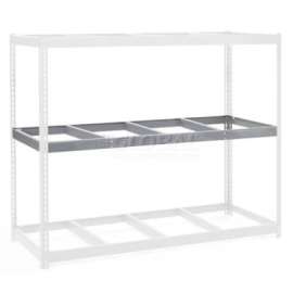 Global Industrial Additional Shelf, Double Rivet, No Deck, 96"W x 36"D, Gray