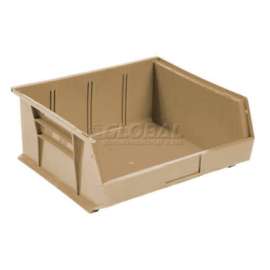 Plastic Stack & Hang Bin, 16-1/2"W x 10-7/8"D x 5"H, Ivory