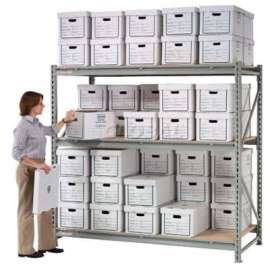 Global Industrial Record Storage Rack Add-On 96"W x 18"D x 72"H