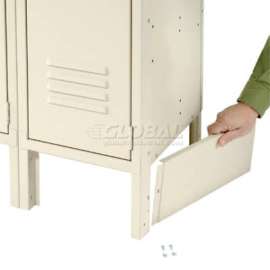 End Base For 12"Dx6"H Tan Locker, Pair (Left & Right)