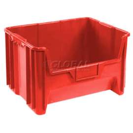 Global Industrial Plastic Hopper Bin, 19-7/8"W x 15-1/4"D x 12-7/16"H, Red