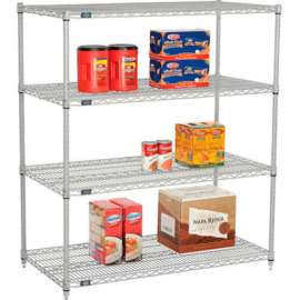 Nexel Shelving Wire Shelving Starter Unit, 48"W x 30"D x 54"H