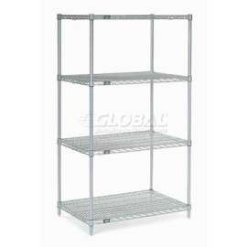 Nexel Shelving Wire Shelving Starter Unit, 36"W x 30"D x 63"H