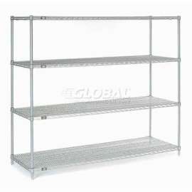 Nexel Shelving Wire Shelving Starter Unit, 72"W x 30"D x 63"H