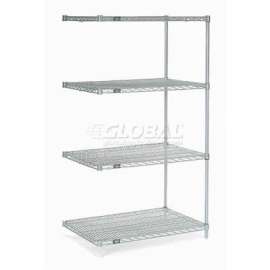 Nexel Shelving Wire Shelving Add-On Unit, 36"W x 30"D x 63"H