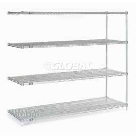 Nexel Shelving Wire Shelving Add-On Unit, 72"W x 36"D x 63"H
